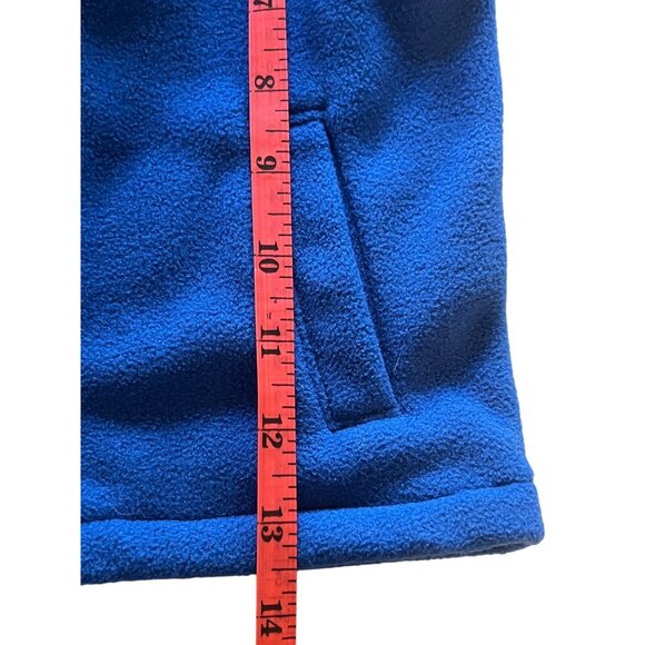 Kids Headquarters Blue Fleece Sleeveless Vest With Hood & Snap Button Front 12M - Picture 7 of 10